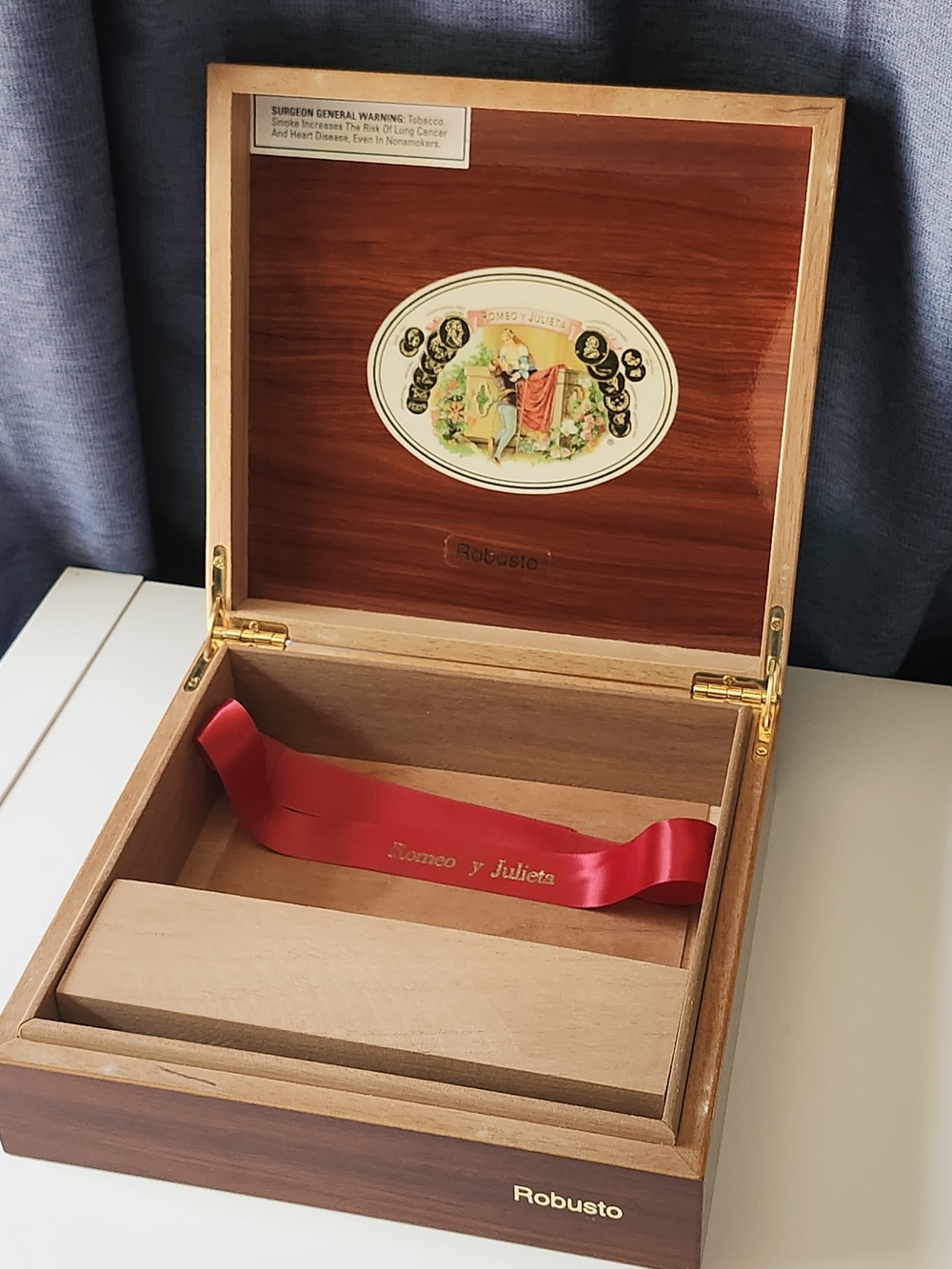 Romeo Y Julieta Aniversario Robusto EMPTY Wood Cigar Box 130th Edition Inserts